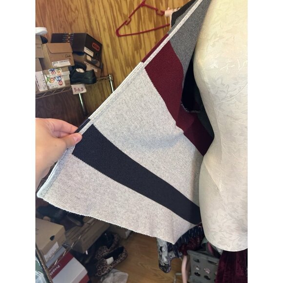 Thakoon Collective Striped Front Drape Cardigan RTR Long Sleeve Knit Sz S Boho - Picture 6 of 11